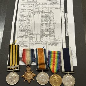 East and West Africa Benin 1897 WWI Trio, Edward VII Long Service RN