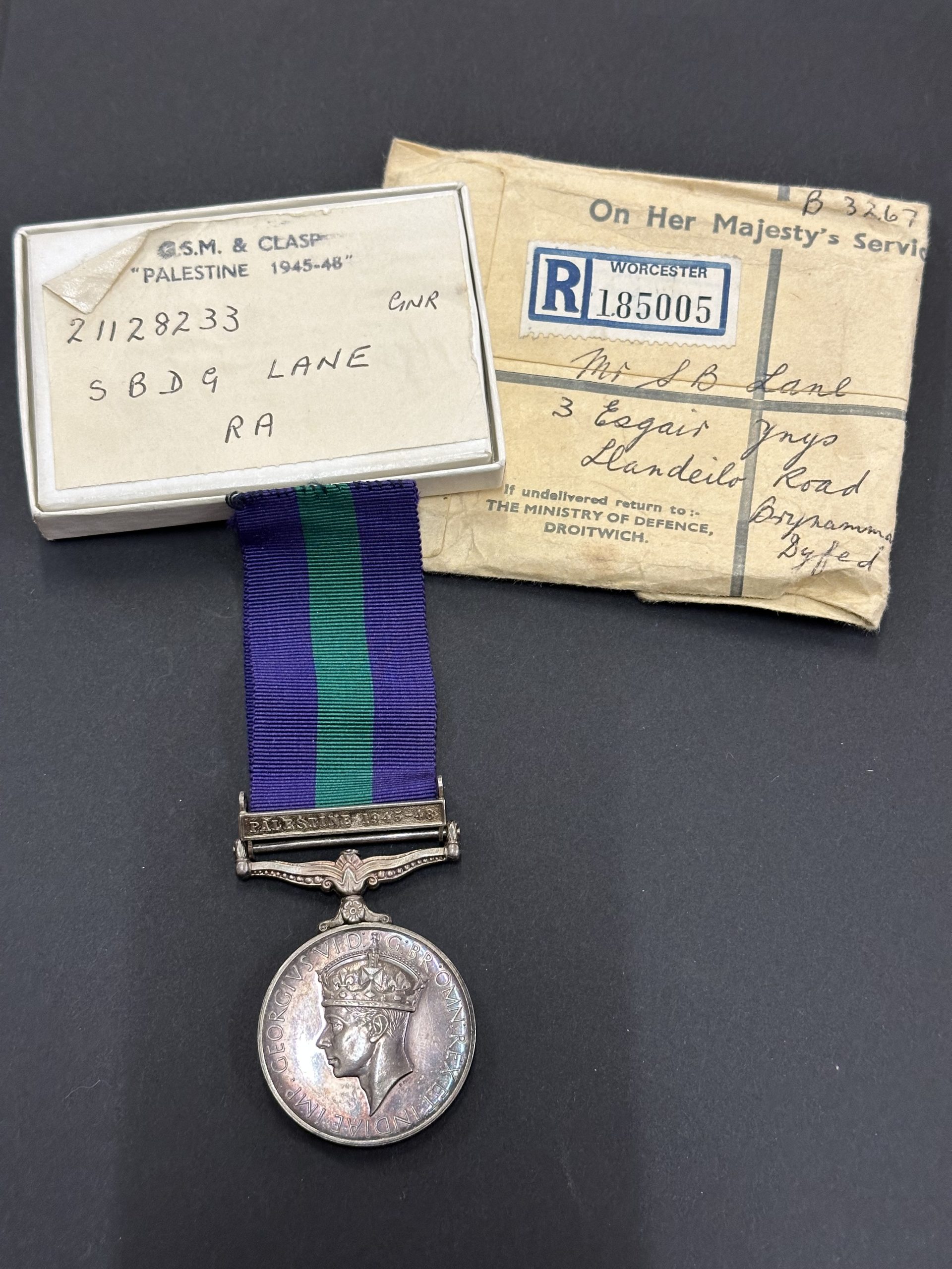 General Service Medal Palestine 1945-48
