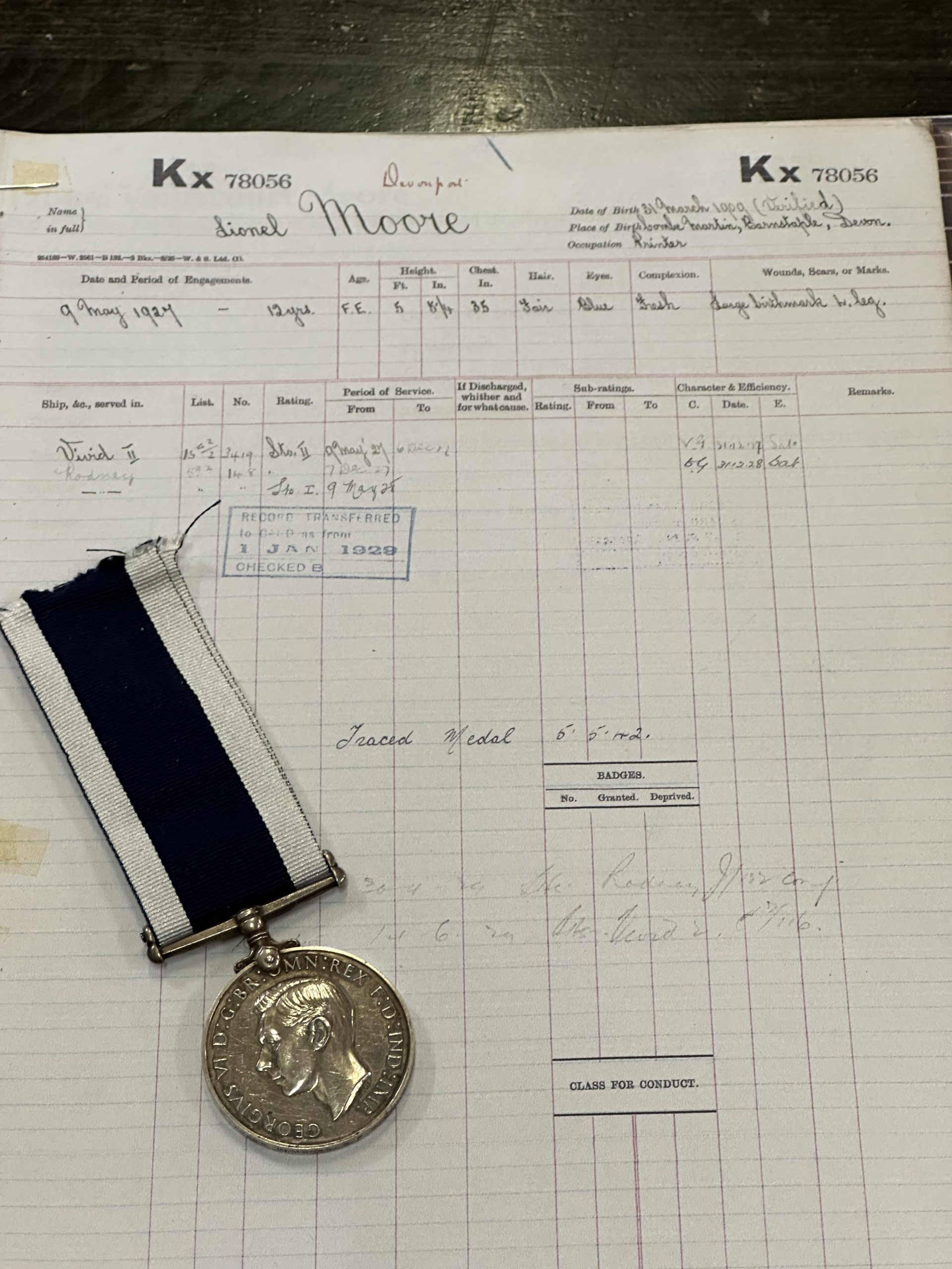 Royal Navy Long Service & Good Conduct Medal George VI 1937-48