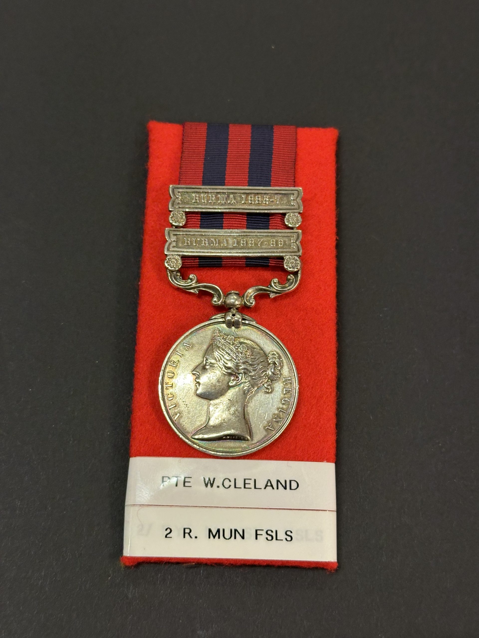 India General Service Medal 1854 Clasps Burma 1887-89 & 1885-7