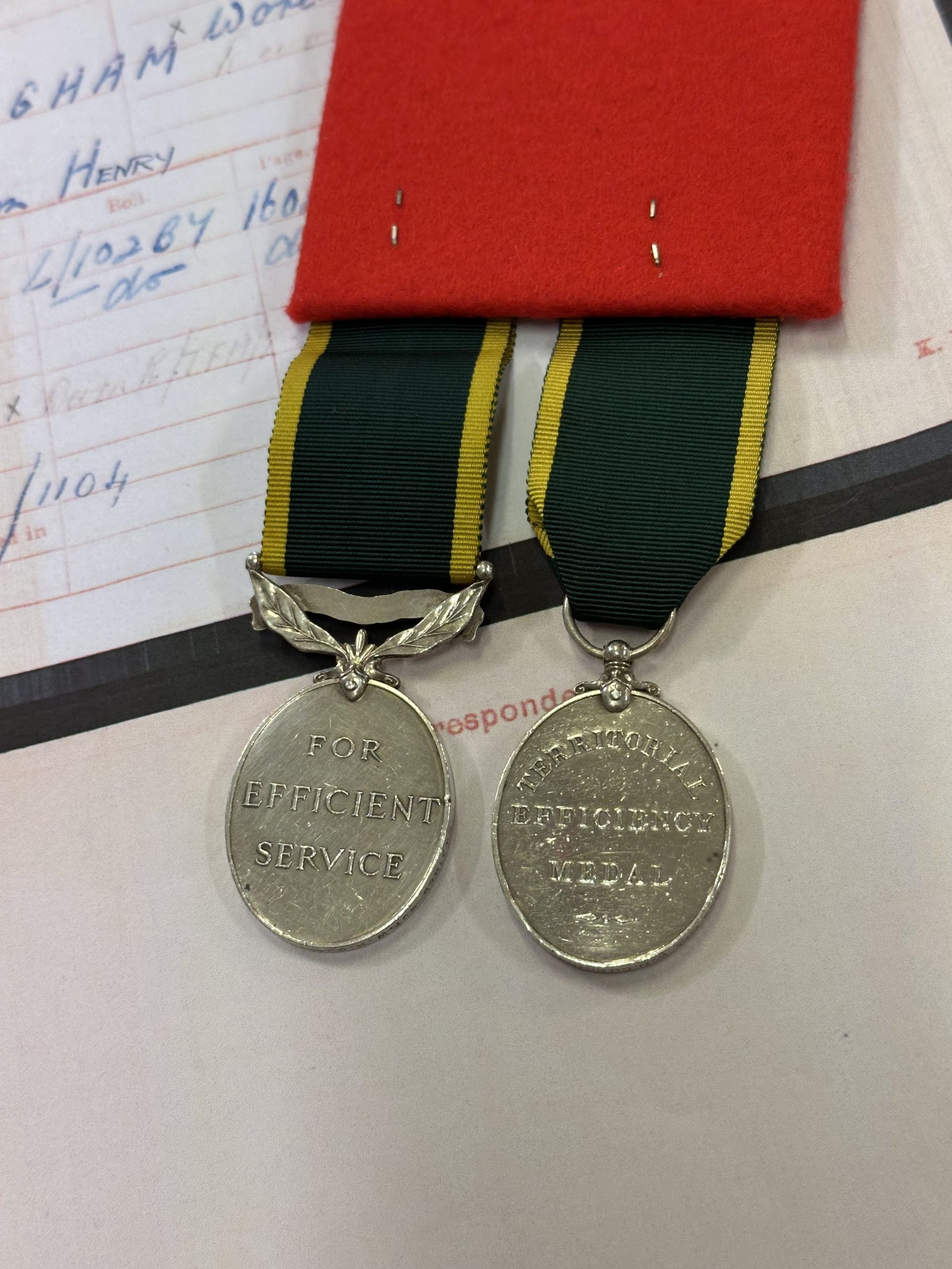 TFEM Cunningham 2 , An Unusual Territorial Long Service Pair to the 6th Devonshire Regt. , TFEM Cunningham 2 scaled, Bygones Shop