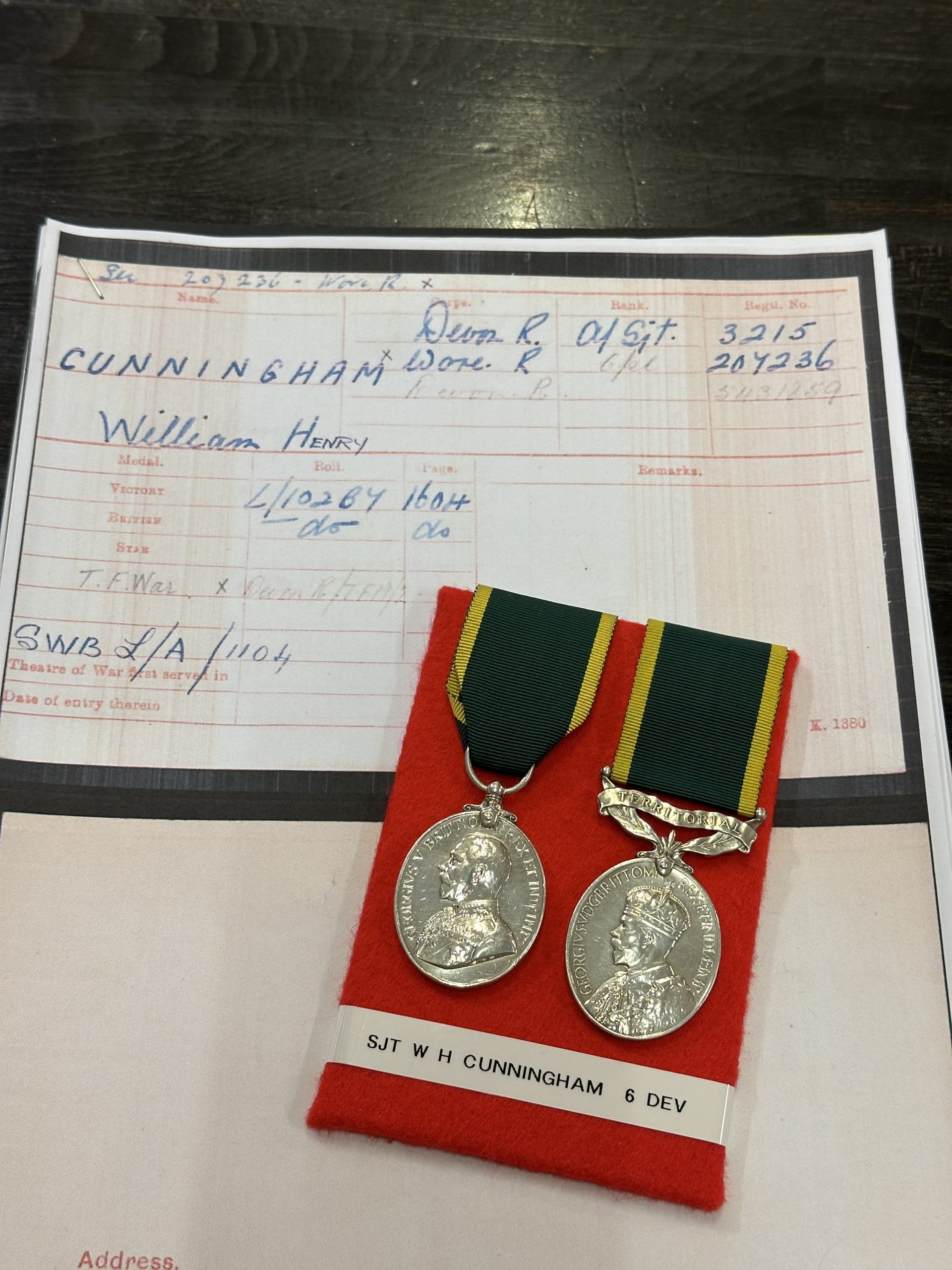 An Unusual Territorial Long Service Pair to the 6th Devonshire Regt.