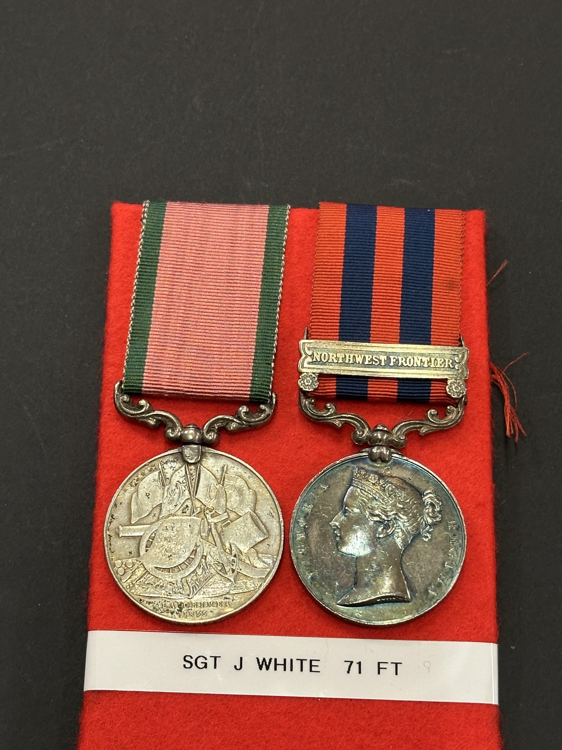 Turkish Crimea India General Service 1854 Medal Clasp Northwest Frontier Pair