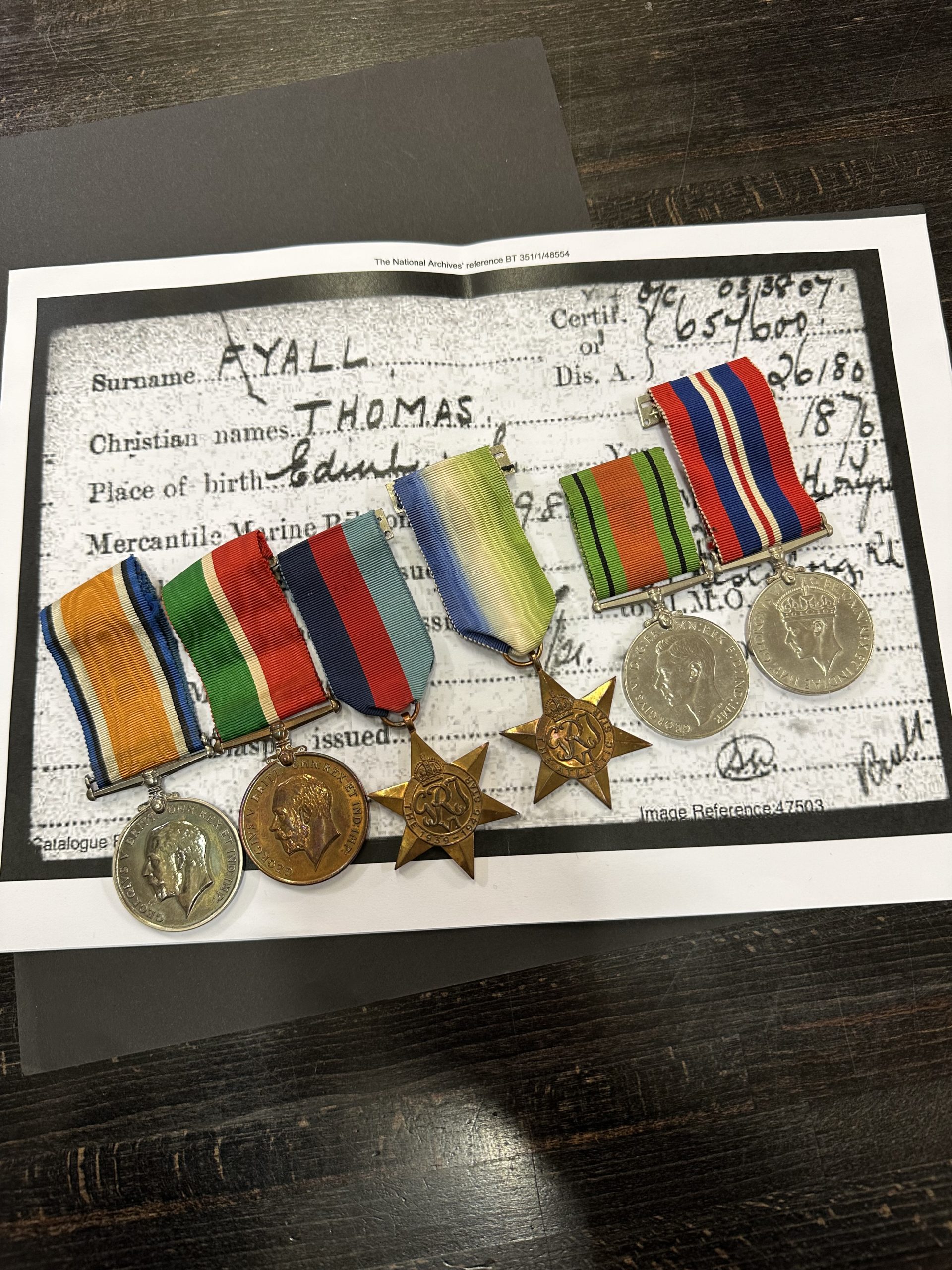 WWI/WWII Mercantile Marine Group to a First Mate with Service at Dunkirk April 1940